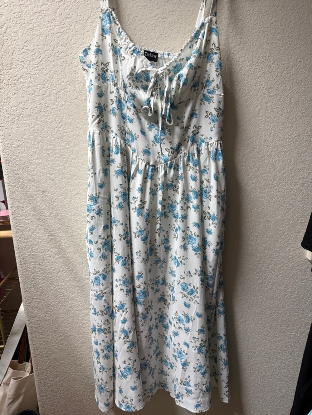 Blue Floral Summer Dress